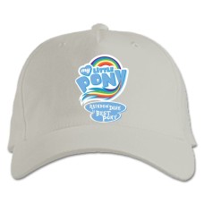 Кепка з принтом Дружба Це Диво. Моя Маленька Поні Рейнбоудеш Краща Поні - біла