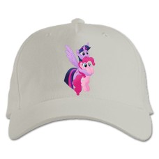 Кепка з принтом Дружба Це Диво. Моя Маленька Поні Твайлайт Спаркл З Пінкі Пай - біла
