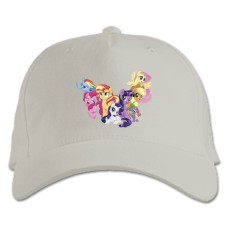 Кепка з принтом Дружба Це Диво. Моя Маленька Поні Всесвіт - біла