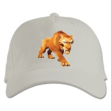 Бейсболка с принтом Ледниковый Период Тигр Диего - белая