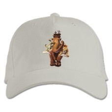 Бейсболка с принтом Ледниковый Период Главные Герои - белая