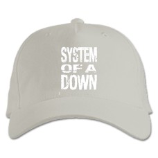 Baseball cap with Print System Of A Down - white
