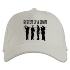 Baseball cap with Print System Of A Down 2 - white