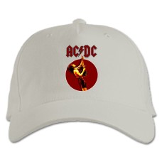 Baseball cap with Print Ac Dc - white