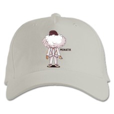 Бейсболка с принтом Монатик 2 - белая
