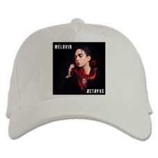 Бейсболка с принтом Меловин 2 - белая