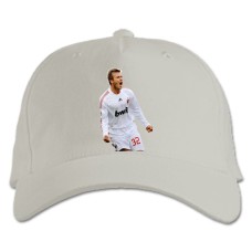 Baseball cap with Print David Beckham - white
