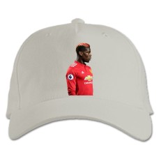 Бейсболка с принтом Паул Погба - белая