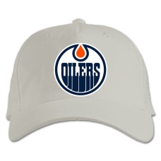 Baseball cap with Print Edmont Oilers Logo - white