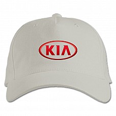 Бейсболка с принтом Логотип Киа - белая