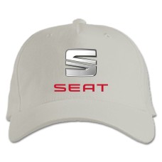 Бейсболка с принтом Логотип Сиат - белая