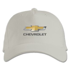 Бейсболка с принтом Логотип Шевроле - белая