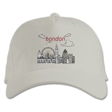 Бейсболка с принтом Лондон - белая