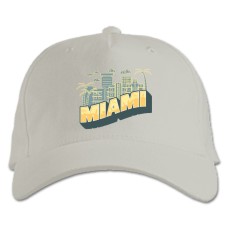 Бейсболка с принтом Майами - белая