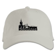 Baseball cap with Print Warsawa - white