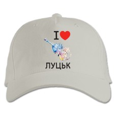 Бейсболка с принтом Луцк - белая