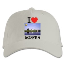 Бейсболка с принтом Боярка - белая