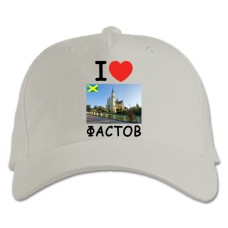 Кепка з принтом Фастів - біла