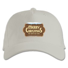 Бейсболка с принтом С Рождеством И Новым Годом - белая