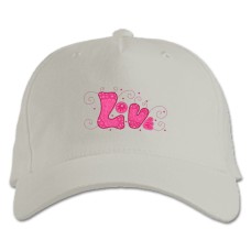 Baseball cap with Print Valentine's Day Love - white