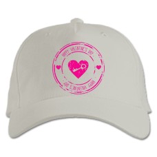 Baseball cap with Print Valentine's Day Print Key To Heart - white