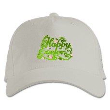 Baseball cap with Print Easter Purple Letters - white