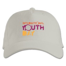 Baseball cap with Print Youth Day Jammed Letters - white