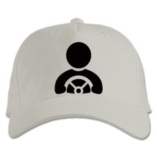 Baseball cap with Print Day Motorist Driver And The Steering Wheel - white