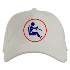 Baseball cap with Print Day Motorist Sign - white