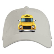 Baseball cap with Print Day Taxi Driver Taxi - white