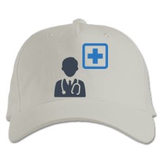 Baseball cap with Print Day Medica Blue - white