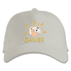 Baseball cap with Print Esports Gamepad Hand And Lightning - white