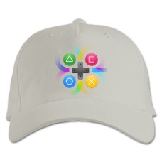 Baseball cap with Print Esports Game Pad Keys Are A Navigation - white