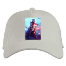Baseball cap with Print A Woman Soldier With A Gun - white