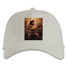 Baseball cap with Print Conan And The Beast - white