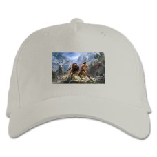 Baseball cap with Print Battle - white