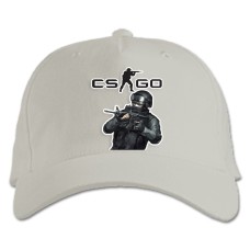 Baseball cap with Print Cs Go Soldier With Rifle - white