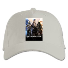 Baseball cap with Print Three Soldiers - white