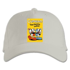 Baseball cap with Print Cuphead Protagonists - white