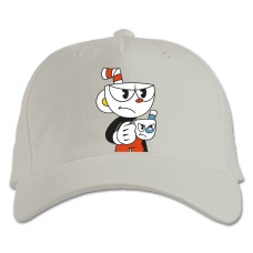 Baseball cap with Print Cuphead Protagonist - white