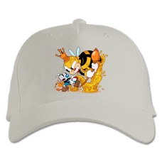 Baseball cap with Print Cuphead Angry Bee - white