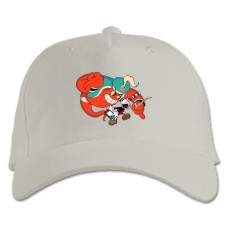 Baseball cap with Print Cuphead Evil Genie - white