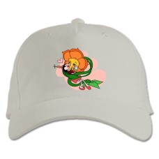 Baseball cap with Print Cuphead Flower Girl - white