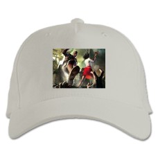 Baseball cap with Print Dead Island Battle With The Zombies With Ax - white