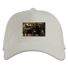 Baseball cap with Print Deus Ex Fight With The Boss - white