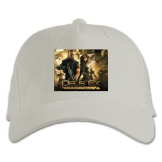Baseball cap with Print Deus Ex The Fall - white