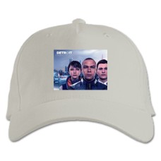 Baseball cap with Print Detroit Become Human Three Playable Characters - white