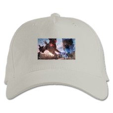 Baseball cap with Print Devil May Cry Battle With The Boss - white