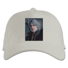 Baseball cap with Print Devil May Cry Protagonist - white