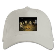 Baseball cap with Print Dont Starve Campfire - white